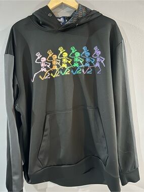 Grateful Dead Black Jacket with Multicolor Inner Print